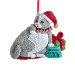 Kurt Adler 3.5" Fat Cat Christmas Ornament A2220 -The Jelly Christmas Shop A2220c 68109.1677084182