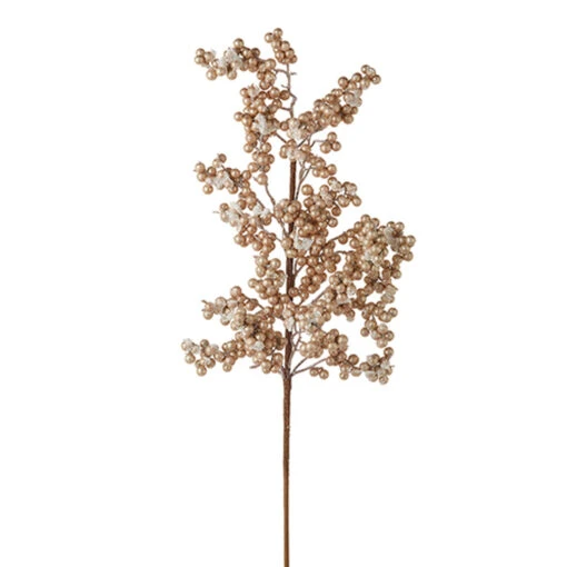 Raz 32" Gold Berry Cluster Christmas Tree Spray F4202336 - Image 2