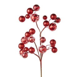 Raz 27" Red Iced Ball Christmas Tree Spray F4206873 -The Jelly Christmas Shop F4206873 1 86706.1650566032