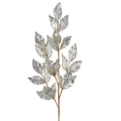 Raz 29" Champagne Or Silver Glittered Leaf Christmas Tree Spray -The Jelly Christmas Shop F4206888 06791.1650890012