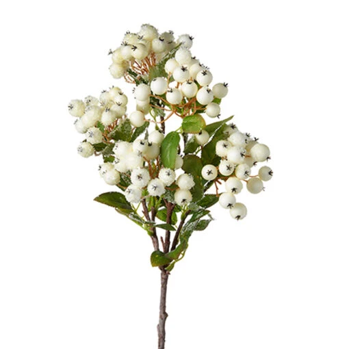 Raz 22.75" Snowy White Berry Bush Christmas Tree Pick F4212932 - Image 2