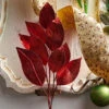 Raz 34.5" Red Metallic Leaf Christmas Tree Spray F4310301 -The Jelly Christmas Shop F4310301 12375.1686082335