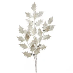 Raz 29" White Glittered Holly Christmas Tree Spray F4322740 -The Jelly Christmas Shop F4322740 1 16116.1686147057