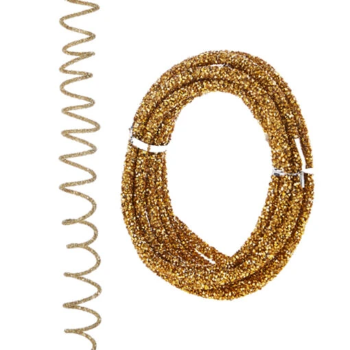 Raz 10' Gold Glittered Rope Christmas Tree Garland G4206838 - Image 2