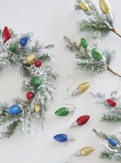 Raz 3' Light Bulb Christmas Garland G4206874