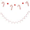 Raz 5.5' Felt Red And White Candy Cane Christmas Tree Garland G4319036 -The Jelly Christmas Shop G4319036 15015.1686231216