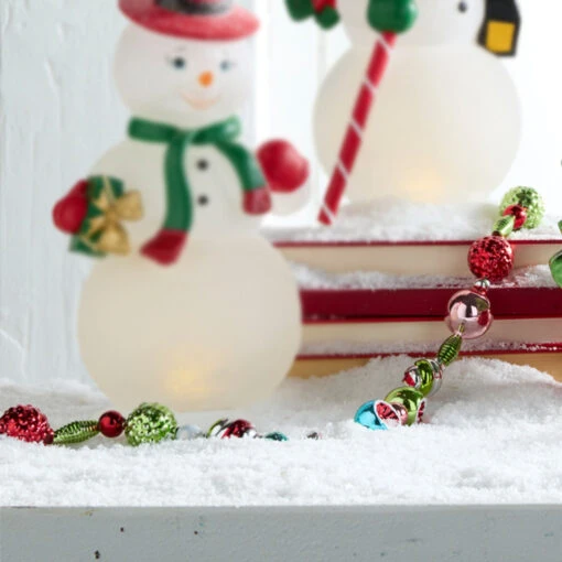 Raz 7' Vintage Glass Christmas Tree Garland G4320031