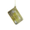 Cody Foster 3.75" Gold Card Glass Christmas OrnamentGO-9921 -The Jelly Christmas Shop GO 9921 1 57026.1692316951