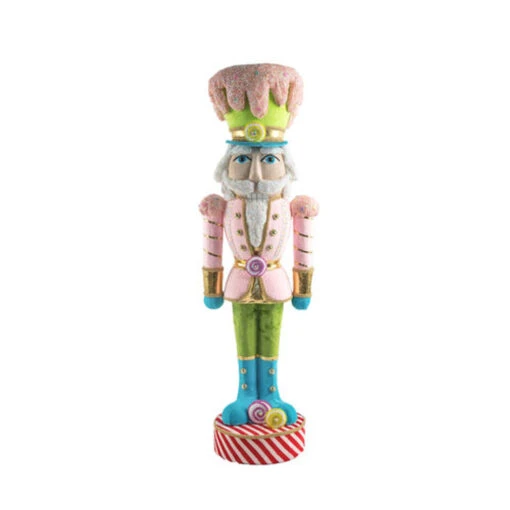 December Diamonds 40" Large Pink Candy Nutcracker Christmas Decoration 08-08820