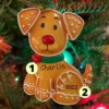 Gingerbread Cookie Puppy Dog Personalized Christmas Ornament OR1222 -The Jelly Christmas Shop OR1222 edit 73018.1649337741