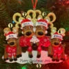 Reindeer Family Of 4 Personalized Christmas Ornament OR2256-4
