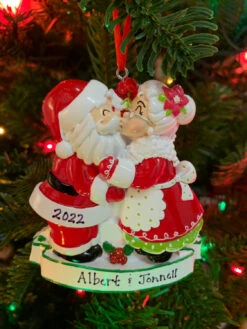 Mr. And Mrs. Claus Kissing Personalized Christmas Ornament OR2391 6 Mr. And Mrs. Claus Kissing Personalized Christmas Ornament OR2391 -The Jelly Christmas Shop OR2391 38298.1665072842