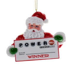 Kurt Adler 3" Power Ball Santa Personalized Christmas Ornament PB2221 -The Jelly Christmas Shop PB2221 10292.1653424492