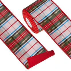 Raz 4" Plaid Wired Christmas Ribbon R4227731 -The Jelly Christmas Shop R4227731 10095.1651160783