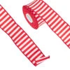 Raz 2.5" Red And White Striped Wired Christmas Ribbon R4271840 2 Raz 2.5" Red And White Striped Wired Christmas Ribbon R4271840 -The Jelly Christmas Shop R4271840 81536.1687179870