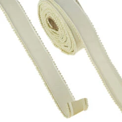 Raz 2.5" Pearl Trim Ivory Wired Christmas Ribbon R4327718 -The Jelly Christmas Shop R4327718 71827.1691508988