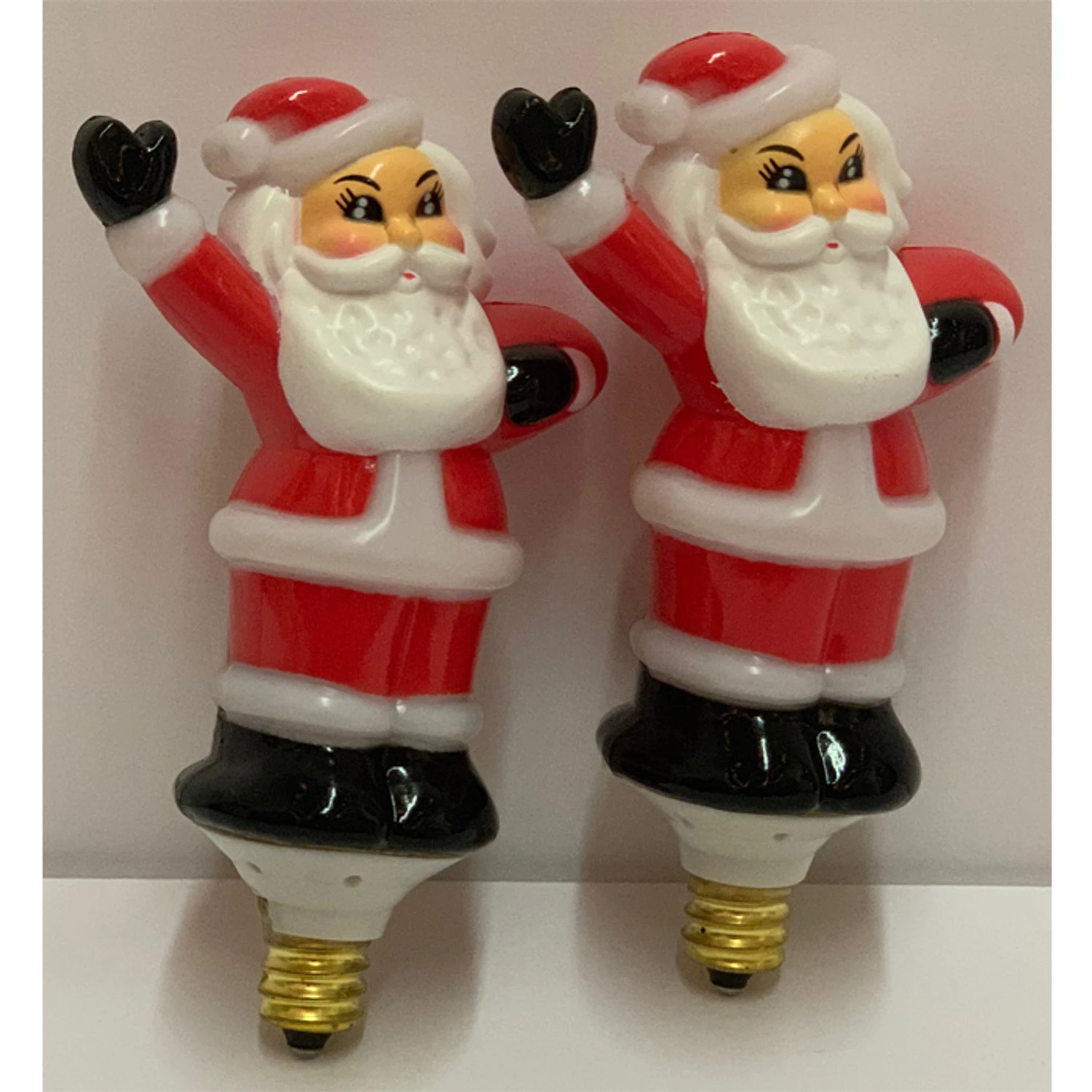 Christopher Radko Shiny Brite Holiday Splendor Santa Bubble Light Candolier Pair Of REPLACEMENT SANTAS 3 Christopher Radko Shiny Brite Holiday Splendor Santa Bubble Light Candolier Pair Of REPLACEMENT SANTAS