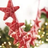 Raz 6' Red And White Yarn Star Christmas Tree Garland G4160800 -The Jelly Christmas Shop api1rfwse 89394.1646091868
