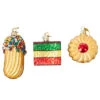 Kurt Adler 2.5" Noble Gems Set Of 3 Cookies Glass Christmas Ornament NB1199 -The Jelly Christmas Shop api3wgrim 69223.1646091897