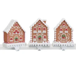 7.75" Claydough Gingerbread House Christmas Stocking Holder 9742090