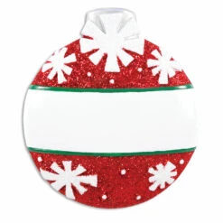 Red With Snowflakes Ball Personalized Christmas Ornament -The Jelly Christmas Shop api5ayk4u 88133.1646091897