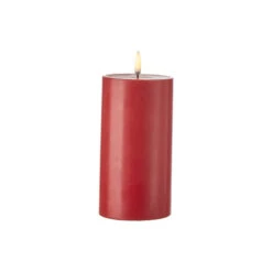 Uyuni 3" X 5" Or 7" Or 9" Flat Top Moving Flame Red Unscented Pillar Battery Candle -The Jelly Christmas Shop api5gj2mx 03459.1646091968