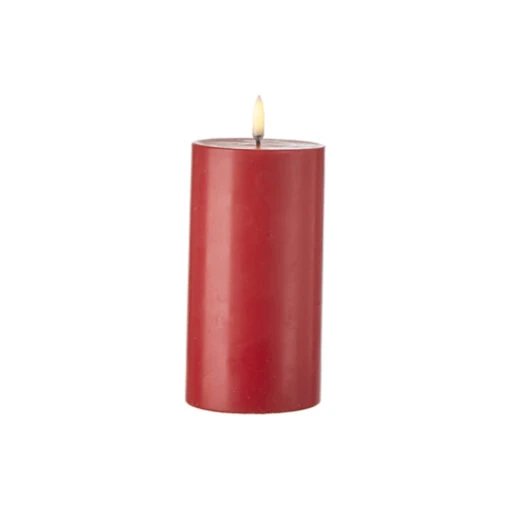 Uyuni 3" X 5" Or 7" Or 9" Flat Top Moving Flame Red Unscented Pillar Battery Candle - Image 3