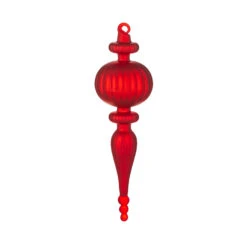 Raz 9.5" Large Red Finial Glass Christmas Ornament 4124579 -The Jelly Christmas Shop api6jdjs0 24260.1646091970