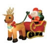 Brite Star 6' Santa In Sleigh With Reindeer Outdoor Christmas Inflatable Yard Decoration 49-030-00 -The Jelly Christmas Shop api8m1vbi 77363.1646091908
