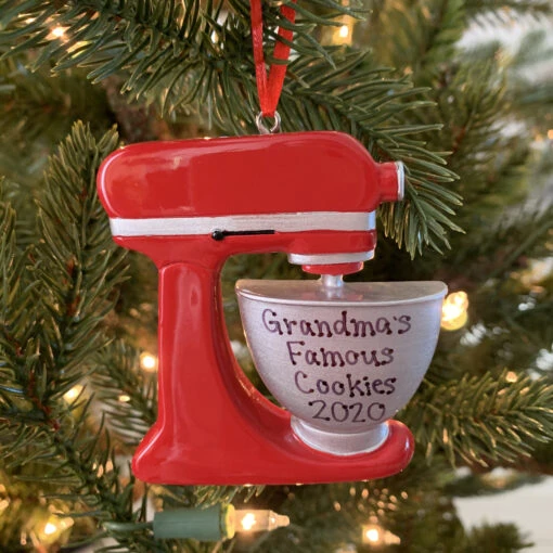 Red Baker's Mixer Personalized Christmas Ornament OR1756 - Image 2