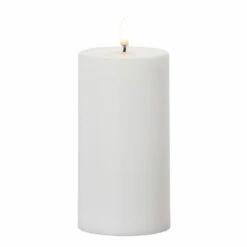 Uyuni 3" X 5", 7" Or 9" Flat Top Moving Flame White Unscented Pillar Battery Candle -The Jelly Christmas Shop api9bq2pb 08628.1646091931