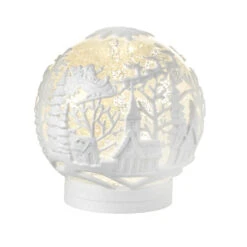 Raz 6.25" Town Scene Glittered Embossed LED Lighted Water Globe Christmas Decoration 4119076 -The Jelly Christmas Shop apia0skzz 82936.1646091892