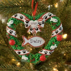 Kitty's First Christmas Wreath Personalized Christmas Ornament OR1613 -The Jelly Christmas Shop apiaqaoke 90265.1646091878