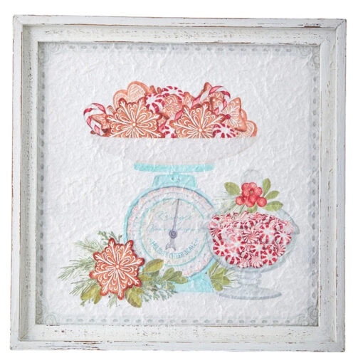 Raz 14" Peppermint Parlor Textured Paper Framed Christmas Wall Art 4159152 - Image 4
