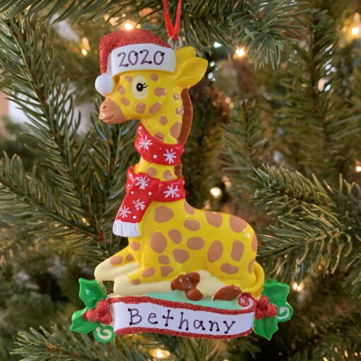 Baby Giraffe Personalized Christmas Ornament OR1850G - Image 2