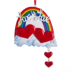 Kurt Adler 3.75" Love Is Love Rainbow Personalized Christmas Ornament W8454 7 Kurt Adler 3.75" Love Is Love Rainbow Personalized Christmas Ornament W8454 -The Jelly Christmas Shop apibhiscv 52688.1646091881
