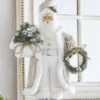 Raz 18" Silver And Tan Santa With Bag And Wreath Christmas Figure 4115579 -The Jelly Christmas Shop apiboaz4i 17160.1646091871