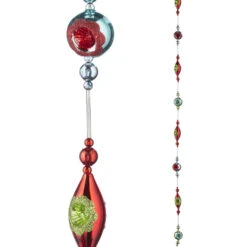 Raz 6' Retro Ornament Christmas Tree Glass Garland G4122805 -The Jelly Christmas Shop apibzrvvt 37764.1646091913