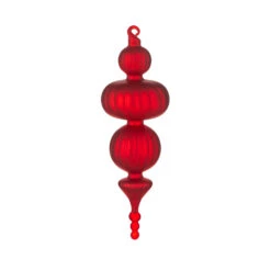 Raz 9.5" Large Red Finial Glass Christmas Ornament 4124579 -The Jelly Christmas Shop apidrpywk 28983.1646091970