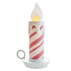 Raz 17.5" Or 22.5" Battery Operated Peppermint Striped Large Candle Christmas Decoration -The Jelly Christmas Shop apifetzus 91305.1646091895