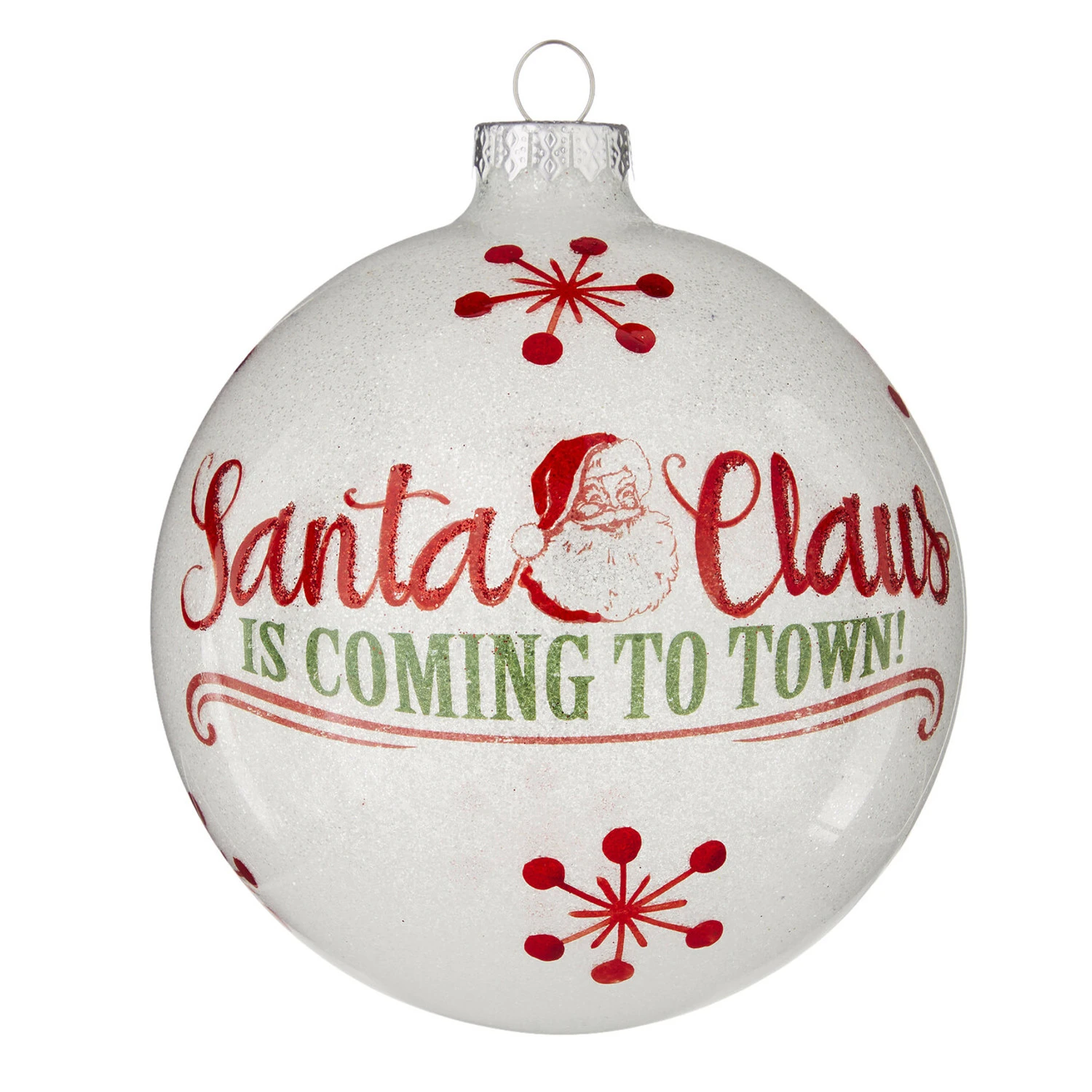 Raz 5" Santa Claus Ball Glass Christmas Ornament 4124530 3 Raz 5" Santa Claus Ball Glass Christmas Ornament 4124530