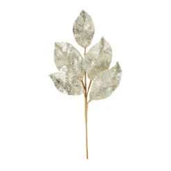 Raz 24" Silver Or Gold Beaded Metallic Leaf Christmas Spray F4106650 -The Jelly Christmas Shop apigdht44 30281.1646091922