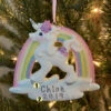 Kurt Adler 4.5" Unicorn And Rainbow Personalized Christmas Ornament W8457 -The Jelly Christmas Shop apigdjtgs 65593.1646091870