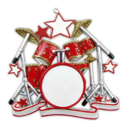 Drum Set Personalized Christmas Ornament OR640 - Image 3