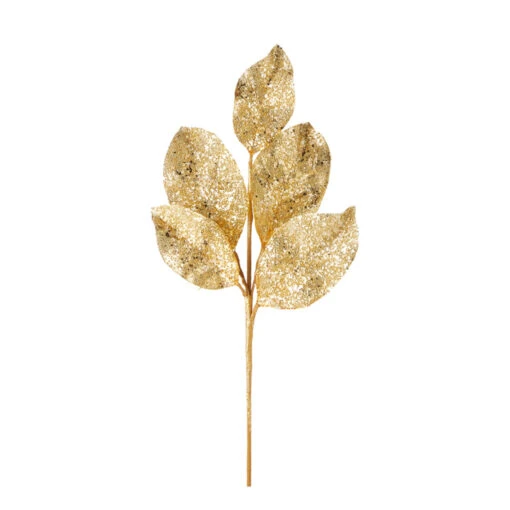 Raz 24" Silver Or Gold Beaded Metallic Leaf Christmas Spray F4106650 - Image 3