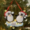 Penguin Couple Throwing Snowballs Personalized Christmas Ornament OR1318 -The Jelly Christmas Shop apiibtaqx 88766.1646091890