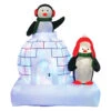 Brite Star 5' LED Lighted Penguin Family On Igloo Inflatable Outdoor Decoration 49-029-00 -The Jelly Christmas Shop apiiqd1fq 64696.1646091963