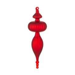 Raz 9.5" Large Red Finial Glass Christmas Ornament 4124579 -The Jelly Christmas Shop apijie3lu 13451.1646091969