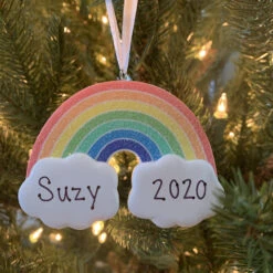 Hallmark 3.5" Rainbow Personalized Christmas Ornament 1HGO2253 -The Jelly Christmas Shop apik7alw2 91314.1646091896