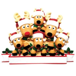 Reindeer Family Of 6 Personalized Christmas Ornament -The Jelly Christmas Shop apimciz7j 85586.1646091886